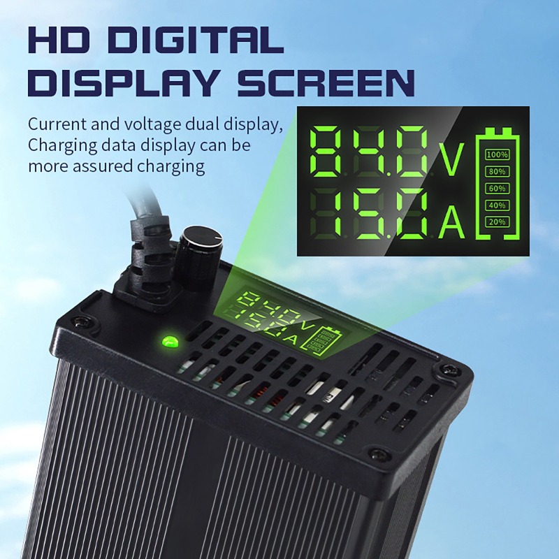 48V Aluminum Shell Adjustable  - 84V 20A Smart Charger recension och pris