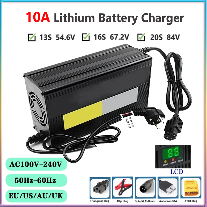 10A 48V 60V 72V Lithium Batter - 84V 20A Smart Charger recension och pris