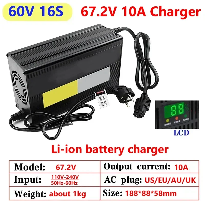 10A 48V 60V 72V Lithium Batter - 84V 20A Smart Charger recension och pris