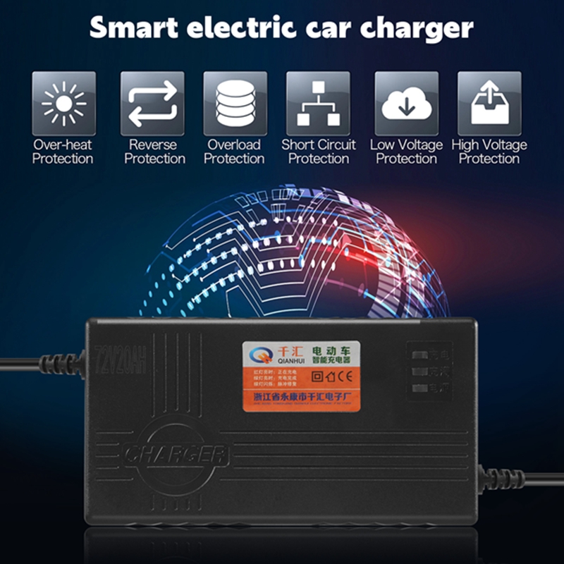 T82C Hot Sale-72V 20AH Motorcy - 84V 20A Smart Charger recension och pris