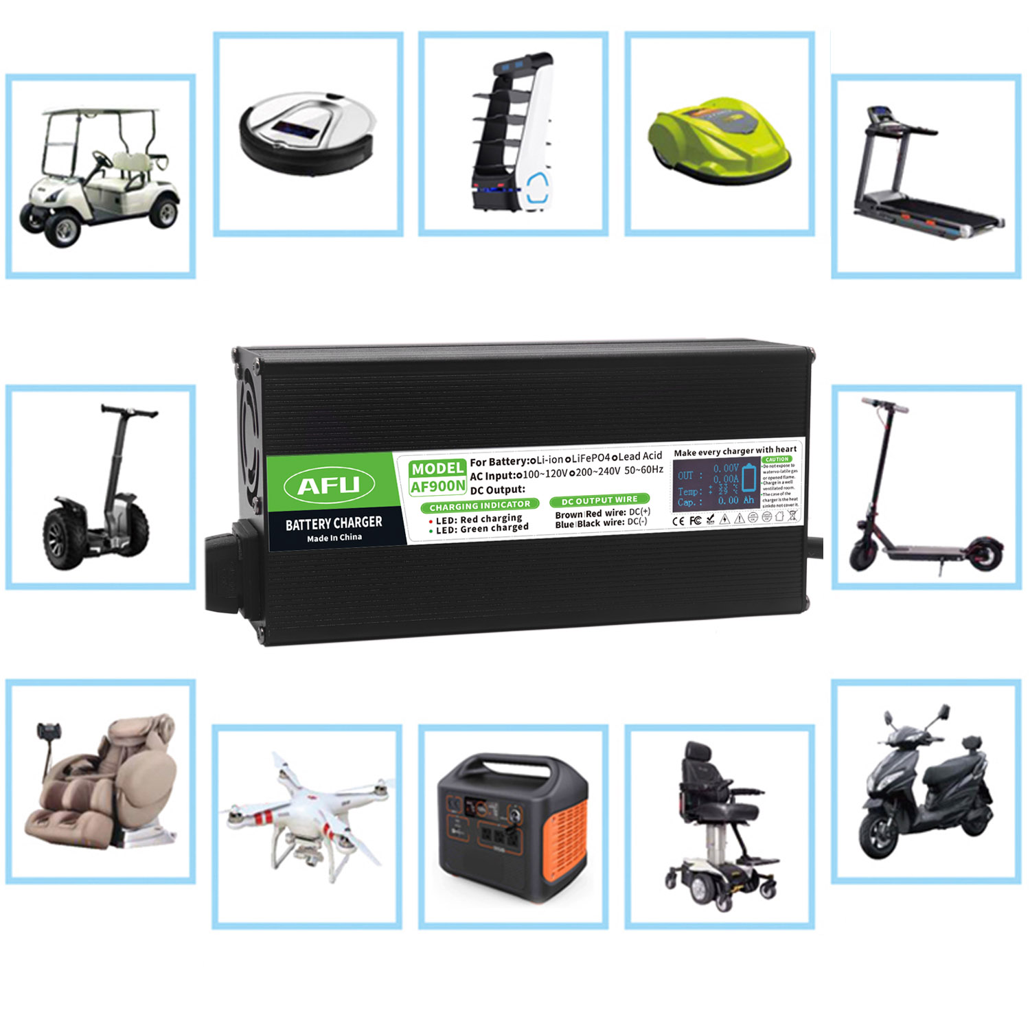 58.4V 15A LiFePO4 Battery Char - 84V 20A Smart Charger recension och pris