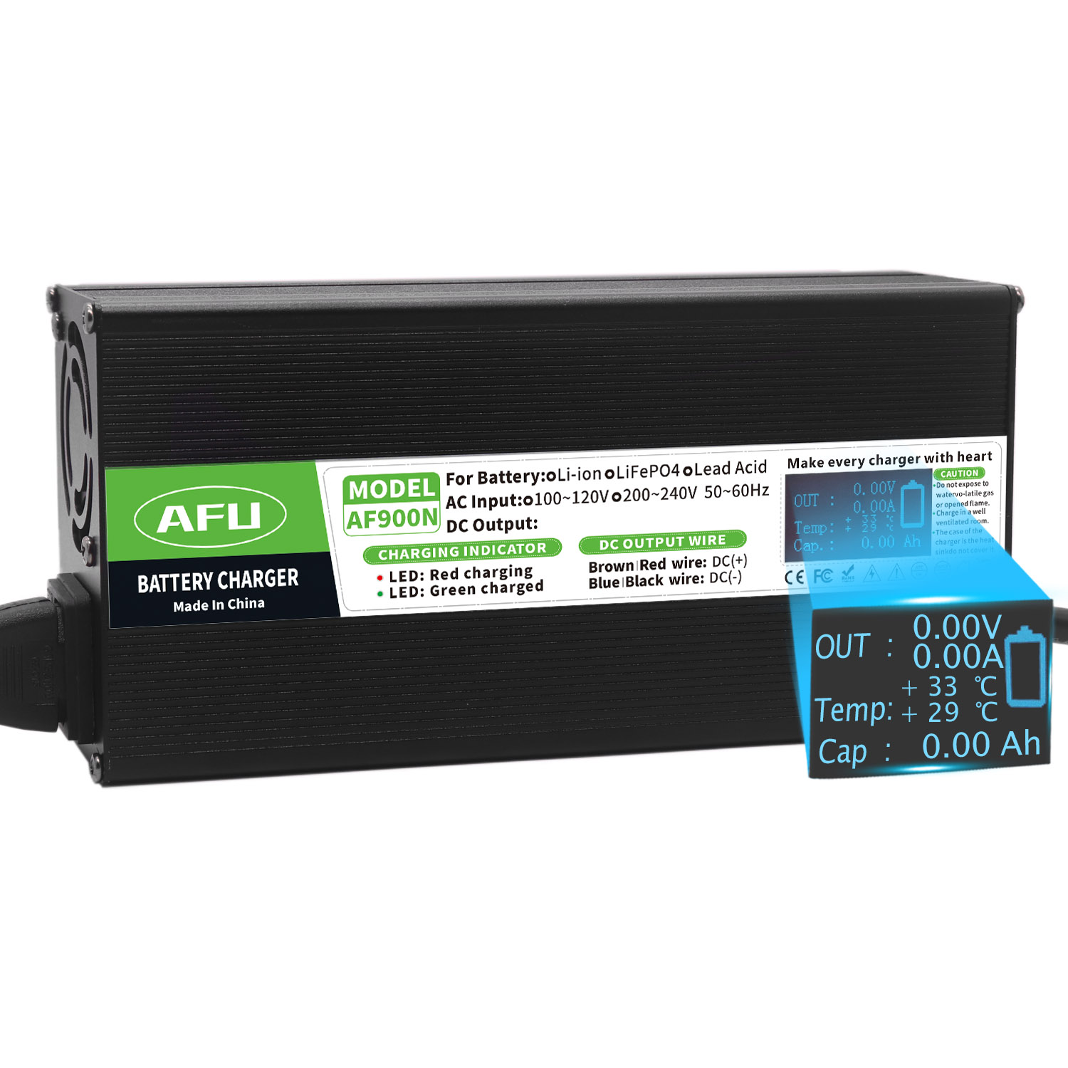 58.4V 15A LiFePO4 Battery Char - 84V 20A Smart Charger recension och pris