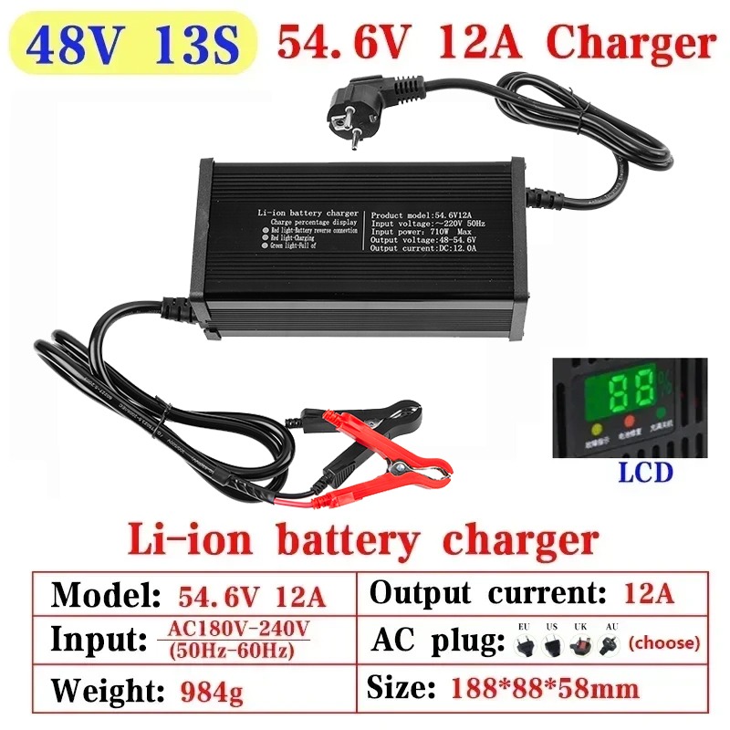 High-power 48V 5A 8A 10A 12A 1 - 84V 20A Smart Charger recension och pris