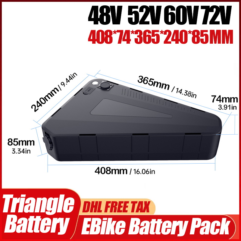 Electric Bicycle 36v 48v 52v 2 - 72V 50Ah 21700 Lithium Battery recension och pris